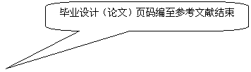 圆角矩形标注: 毕业设计（论文）页码编至参考文献结束