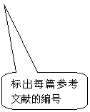 圆角矩形标注: 标出每篇参考文献的编号