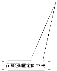 圆角矩形标注: 行间距取固定值23磅
